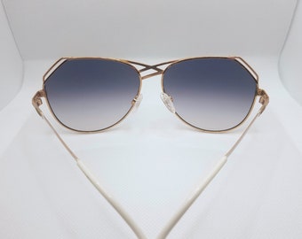 Lunettes Vintage Cazal - Modèle 229 Collection 342 - Or, Violet & Blanc - Neuf Old Stock (NOS) - État Exceptionnel