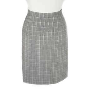 Vintage gingham herringbone pencil skirt UK 12 / 14