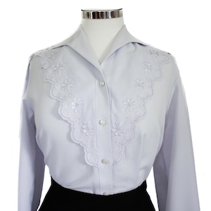 UK 14 pastel blue blouse