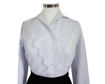 UK 14 pastel blue blouse