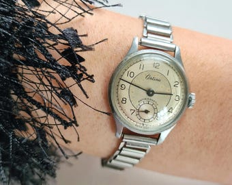 Reloj De Cuerda Certina Reloj Militar CERTINA Vintage De Los Años