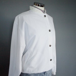 UK 14 / 16 vintage white bomber jacket