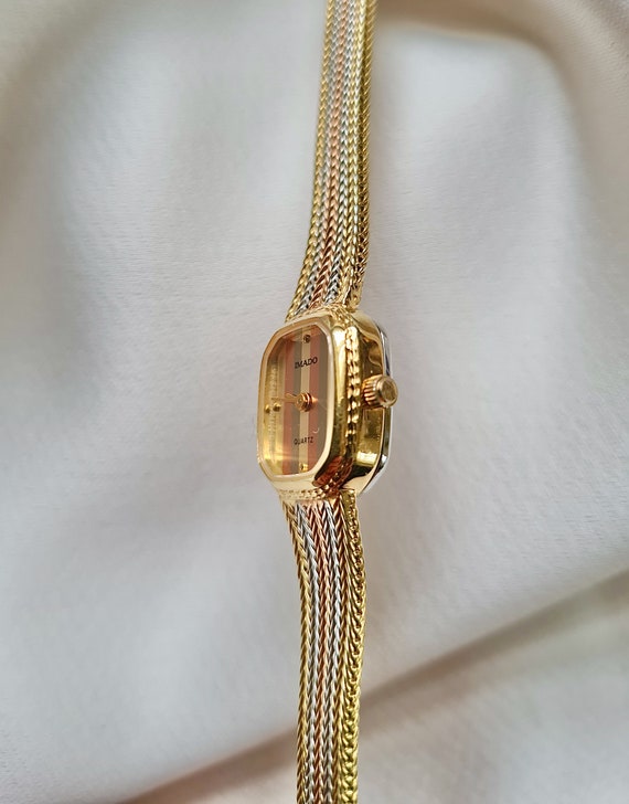 RARE Vintage gold ladies Quartz watch by Imado / … - image 7