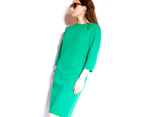 70s vintage crimplene dress UK 12 - Gem