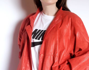 Chaqueta de invierno 90s RED UK 14 / 16