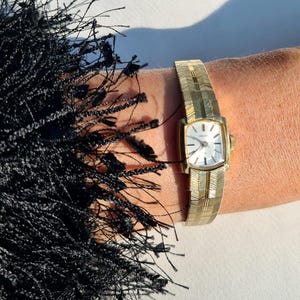 Vintage 18 kt gold filled Seiko Watch/ manual wind watch /  seiko gold cocktail watch / 18 Kt gold filled watch