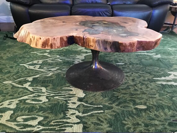 Live Edge Table Sea Glass Resin - Sea Glass Coffee Table Live Edge Table Sea Glass Resin - Sea Glass Coffee Table