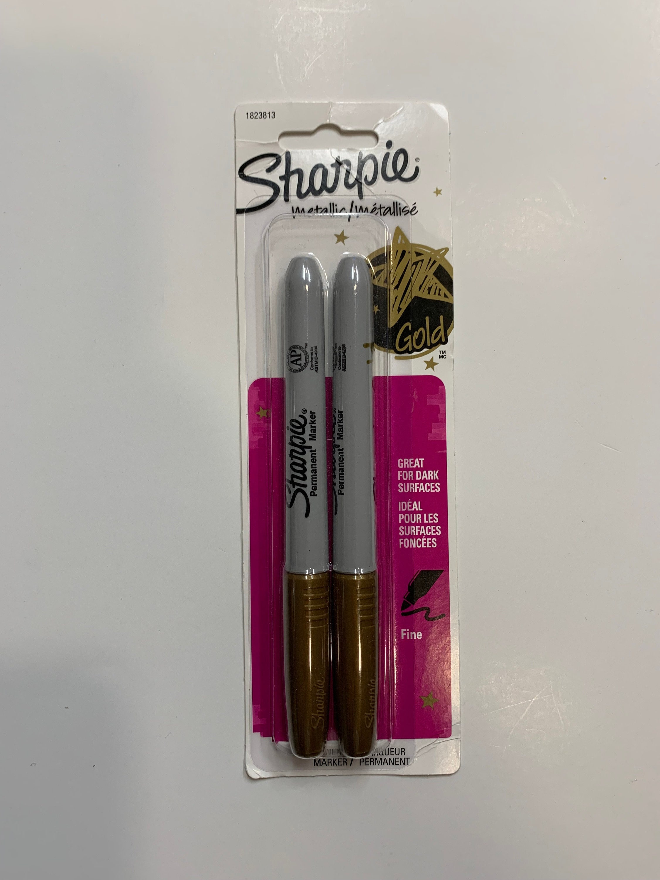 Sharpie Metallic Permanent Markers Chisel Tip 3, or 6/pkg Gold
