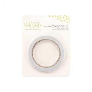 3 Rolls Double-Sided Adhesive Tape, Violet Studio 5mmm x 15m crafters tape , Acid Free, Great for Scrapbooking & Cardmaking
