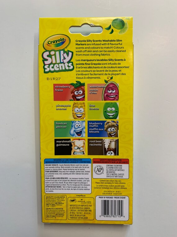 Crayola Silly Scents Slim Scented Washable Markers Broad Point