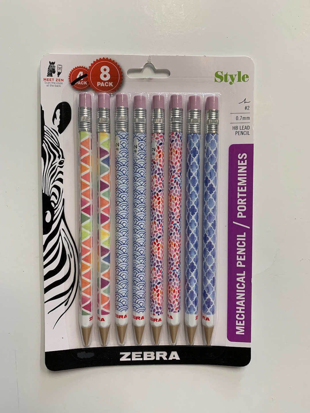 Zebra Mechanical Pencils 8 Pack Zebra Style 2 Pencils 0.7 Etsy