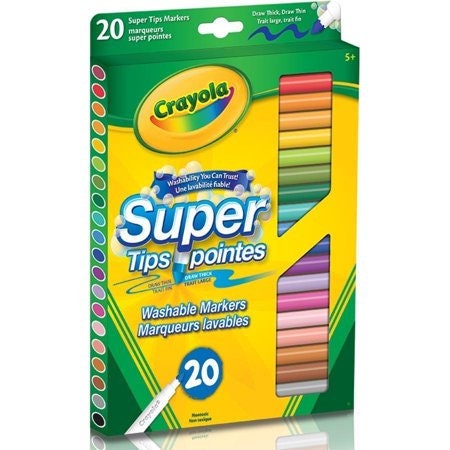 Crayola Super Tips Marker Set, Washable Markers, Assorted Colors, Art Set  for Kids, 100 Count 