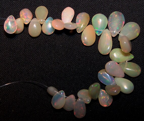 14 Inches Strand Natural Ethiopian Welo Fire Opal Gemstone Beads Fire Opal Fire Insane Beads Size 3-4 MM