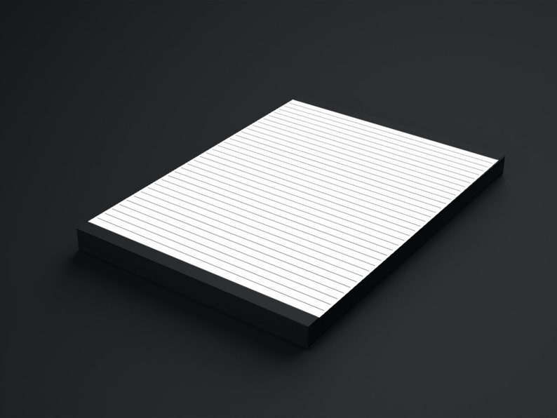 Lined Paper 8.5 X 11 Inches Instant Download Etsy