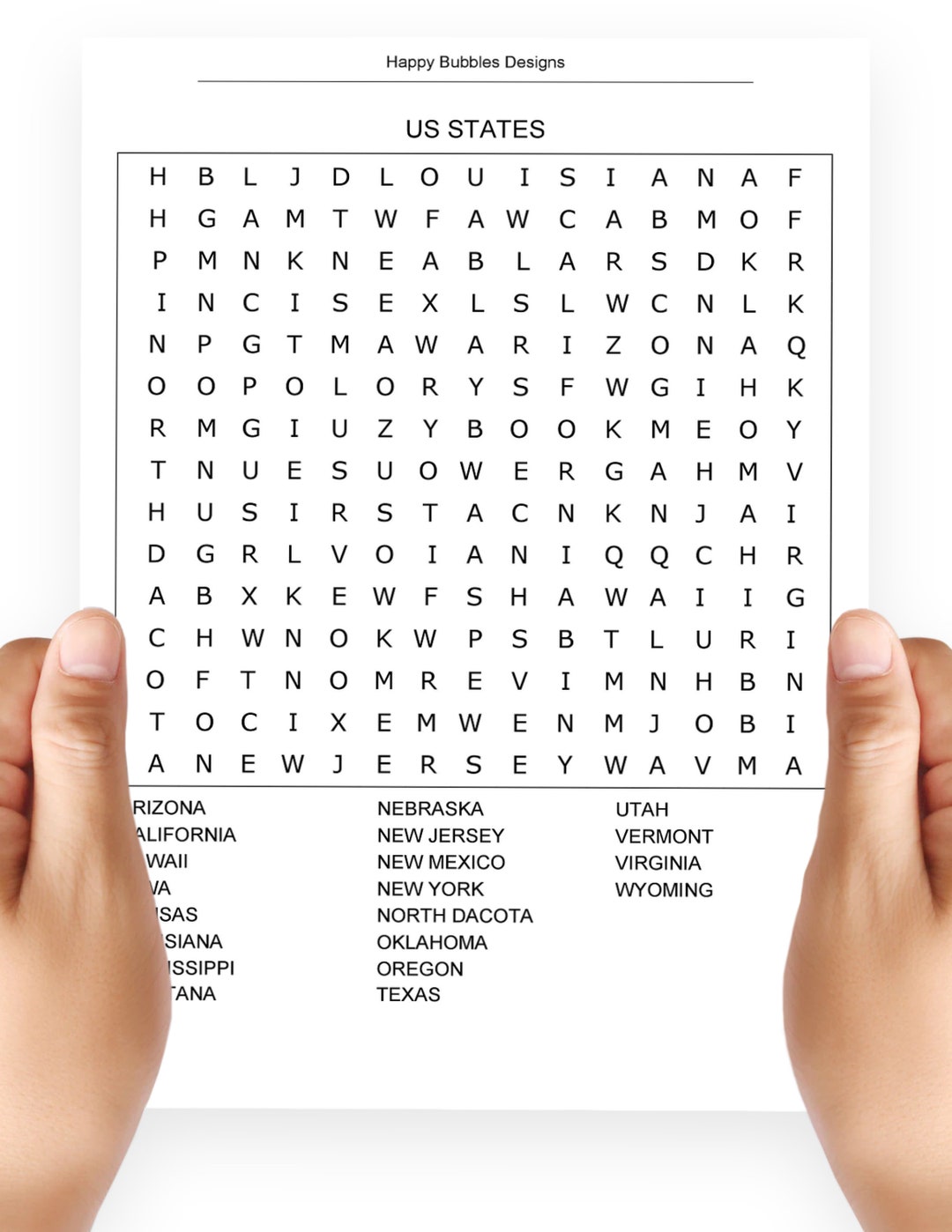 us-states-word-search-puzzle-in-large-print-etsy