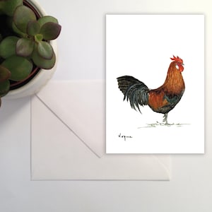 Carte de vœux illustration coq 2