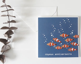 Carte D Anniversaire De Poissons Etsy Carte D Anniversaire De Poissons Etsy