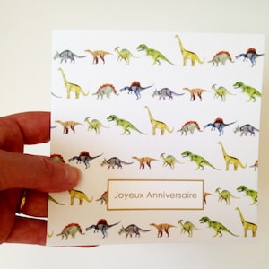Stampa dinosauro carta cartolina compleanno