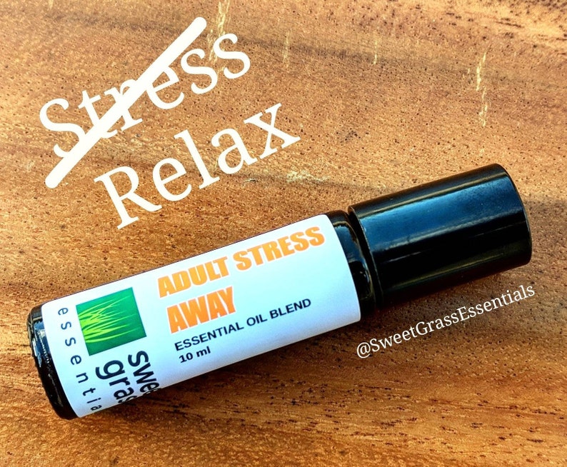 Adult Stress Away Essential Oil Roller Blend Anxiety Oil Etsy