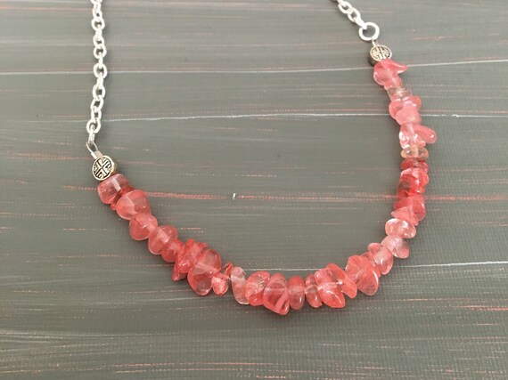 etsy gemstone necklace