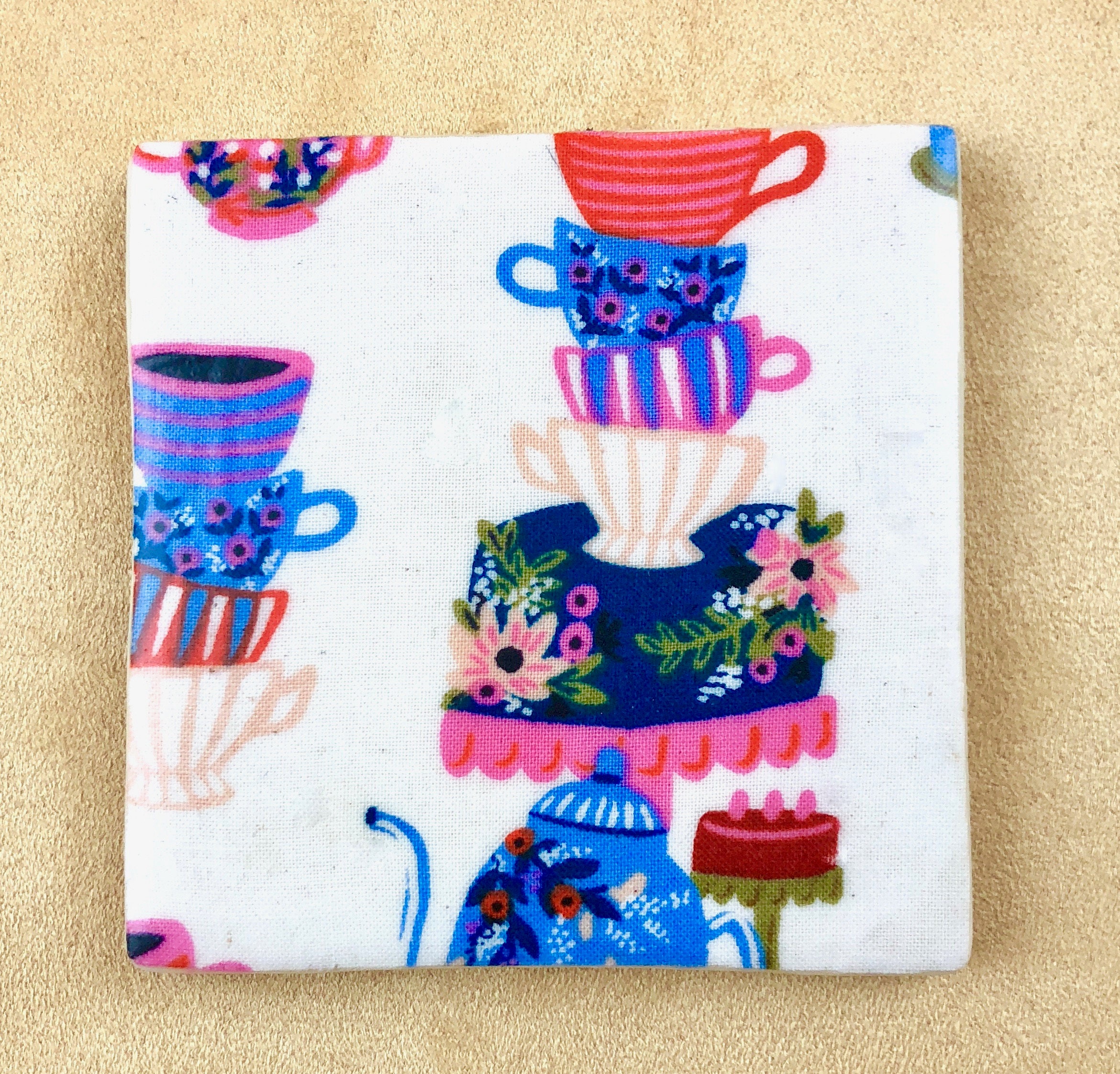 Spring Time Tea Time Coaster Set Feel Like Alice the Mad - Etsy