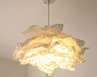 Japanese Art Paper Cloud Pendant Light Fixture Chandelier