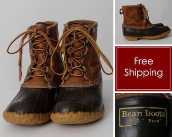 Ll bean duck boots | Etsy 1970 's 8 Eye LL Bean Maine jacht schoen eend laarzen | Etsy