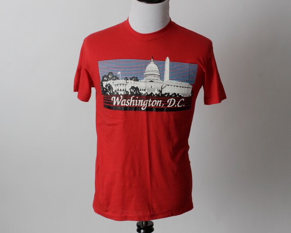 Vintage 80s Washington DC D.C. T Shirt Tee Capito… - image 2