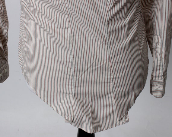 Vintage 70s Hathaway Shirt Dress Men's Stripe Lon… - image 4