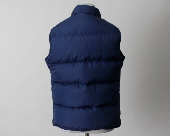 Vintage 80s LL Bean Puff Vest Puffer Women's Blue… - image 8