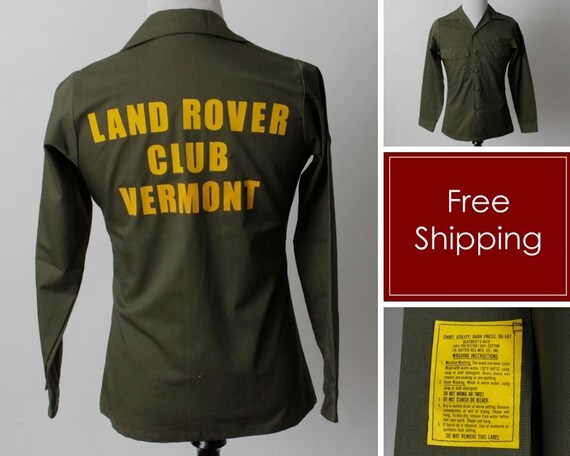 Vintage 80s Military Shirt Men's Land Rover Vermon