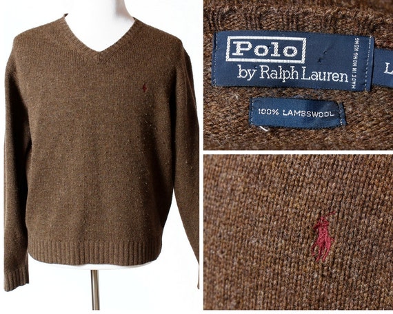 Vintage Men's Lambswool Sweater Polo 