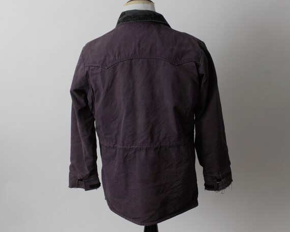 Vintage 80s Chore Work Coat Men's Walls Purple Ja… - image 9