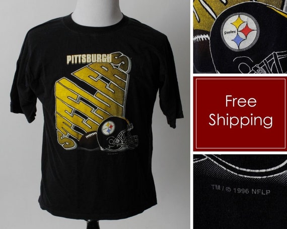Vintage 90s Pittsburgh Steelers T Shirt Tee T-Shi… - image 1