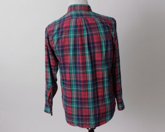 Vintage 90s Gant Shirt Men's Plaid Flannel Cambri… - image 6