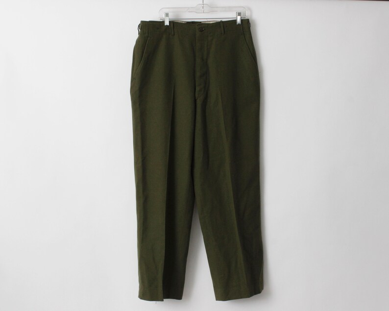 Vintage Military Pants M 51 1951 Wool Field Pants Korea War Era 8405-231-7203 Retro 50/'s 34 x 32