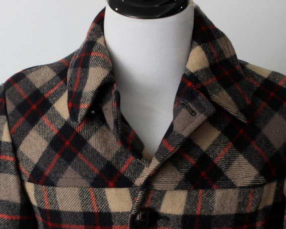 Vintage 60s Pendleton Coat Mens Women's Plaid Woo… - image 3