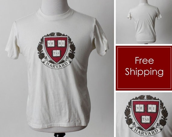 Vintage 80s Harvard T Shirt Tee University Boston… - image 1