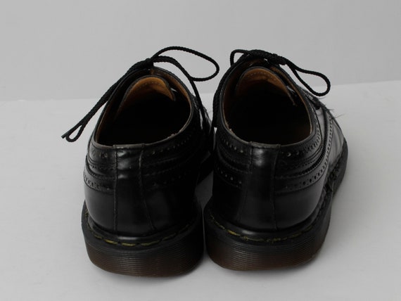 Vintage Dr Martens Shoes Wing Tip Wingtip Black Z… - image 4