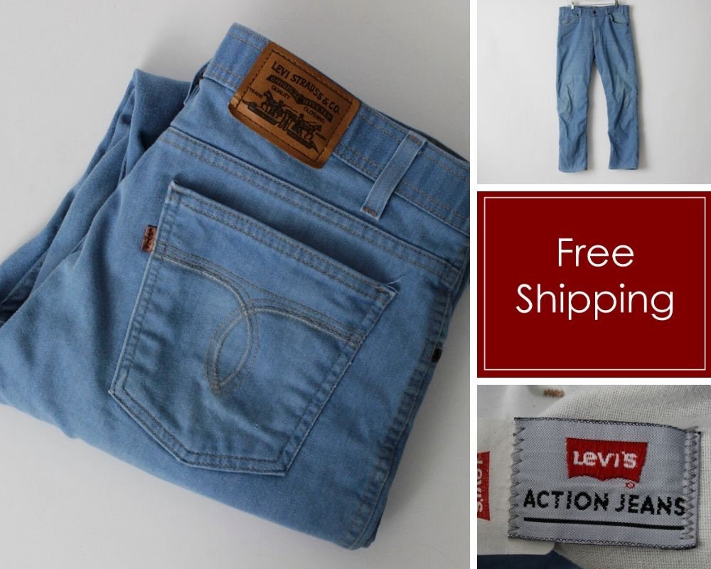 Denim Blue Pants 35 X 30 Jean | Etsy