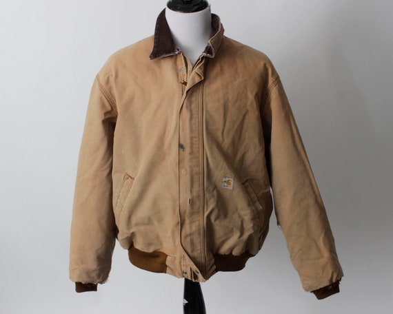 Vintage 90s Carhartt Jacket Distressed Work Chore… - image 2