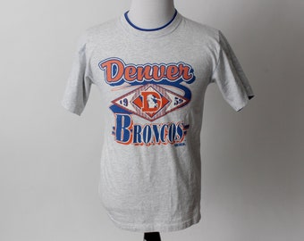 Vintage 90s Denver Broncos T Shirt Tee T-Shirt NFL Football CO Colorado - 90's Retro Small S Made in the USA