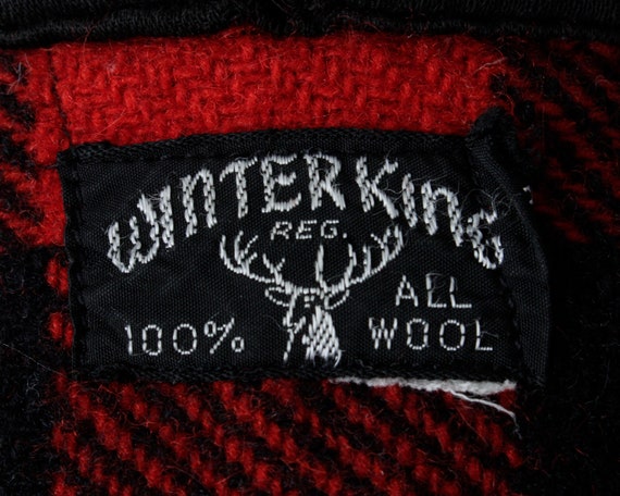 Vintage 40's Buffalo Plaid Wool Shirt Winter King… - image 5