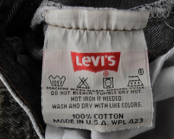 Vintage 90s Levi's Shorts Cut Off 501 Acid Wash B… - image 5