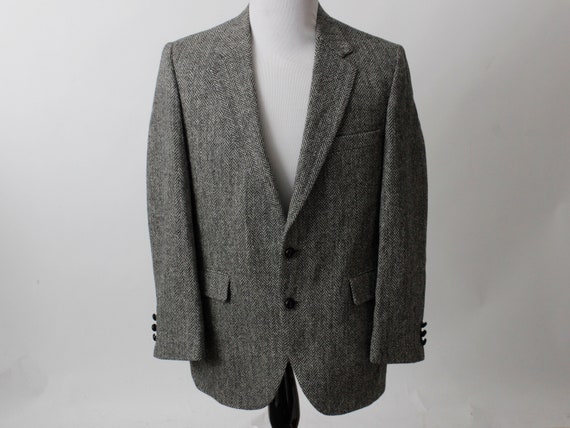 Vintage Herringbone Blazer Vintage Wool Blazer Ha… - image 1