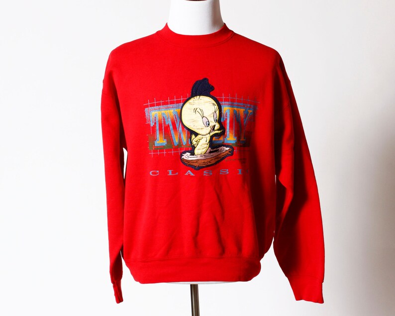 Vintage Tweety Bird Sweatshirt 80s Retro Medium Large Warner - Etsy