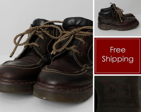 Vintage 90s Dr Martens Shoes Doc Men's Size 8 Brow