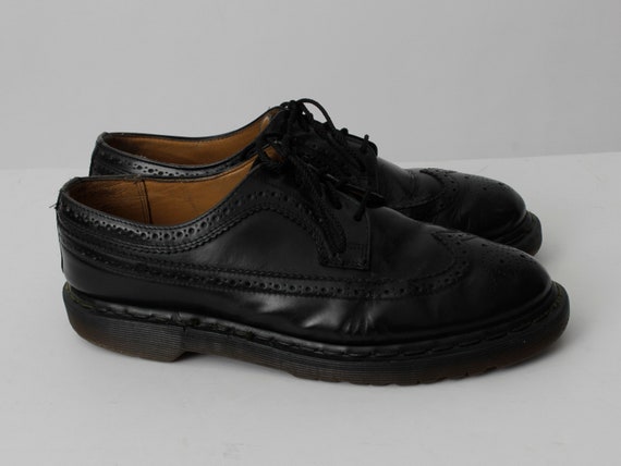 Vintage Dr Martens Shoes Wing Tip Wingtip Black Z… - image 5