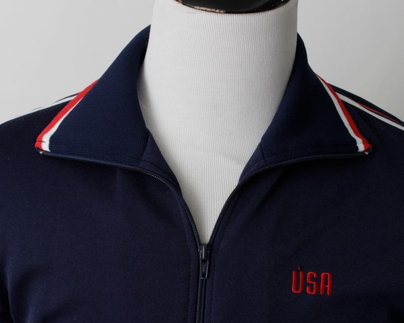Vintage USA Jacket Track MacGregor Flag America 4… - image 3