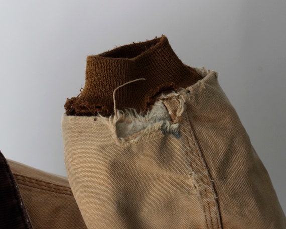 Vintage 90s Carhartt Jacket Distressed Work Chore… - image 7